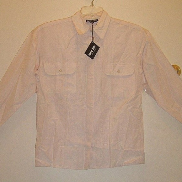 Vintage Royal Silk Lt Pink Button Down Dress Shirt - Picture 3 of 3